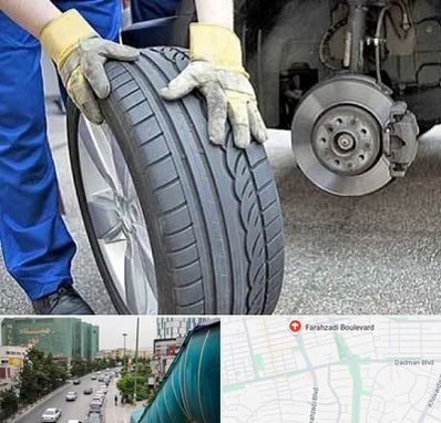 پنچرگیری در بلوار فرحزادی