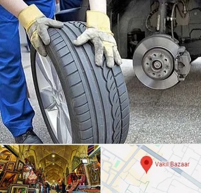 پنچرگیری در بازار وکیل شیراز