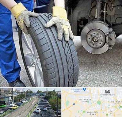 پنچرگیری در جنوب تهران 