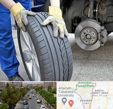 پنچرگیری در شهران 