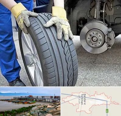 پنچرگیری در بندر ترکمن