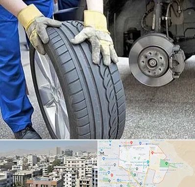 پنچرگیری در منطقه 14 تهران