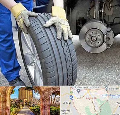 پنچرگیری در شهر ری