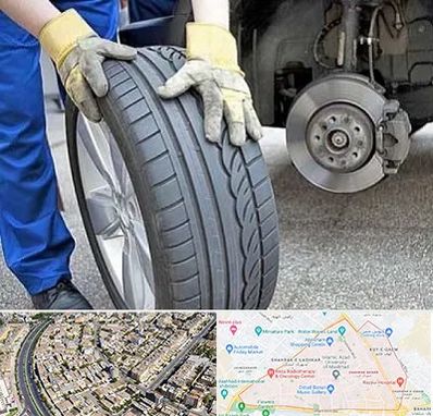 پنچرگیری در شهرک غرب مشهد