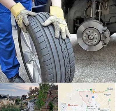 پنچرگیری در باغستان کرج