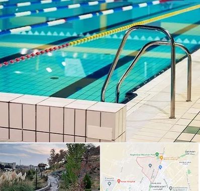 استخر در باغستان کرج