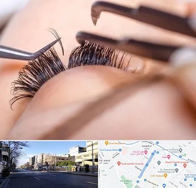 سالن کاشت مژه در خیابان ملاصدرا شیراز