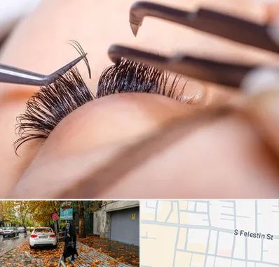 سالن کاشت مژه در خیابان فلسطین