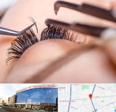 سالن کاشت مژه در نصف راه تبریز