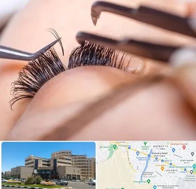 سالن کاشت مژه در صیاد شیرازی مشهد