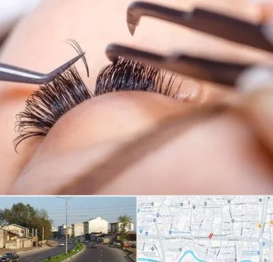 سالن کاشت مژه در ضیابری رشت