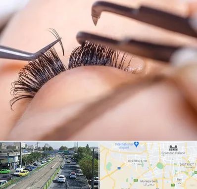 سالن کاشت مژه در جنوب تهران