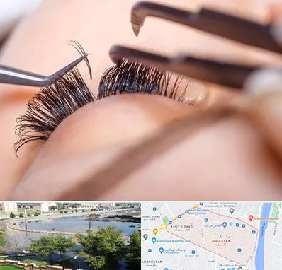 سالن کاشت مژه در گلستان اهواز