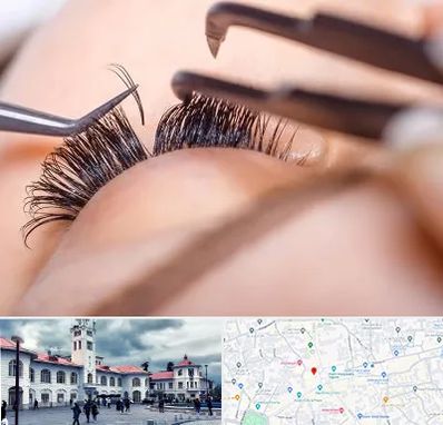 سالن کاشت مژه در میدان شهرداری رشت