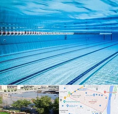 استخر شبانه روزی در گلستان اهواز