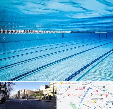 استخر شبانه روزی در خیابان ملاصدرا شیراز