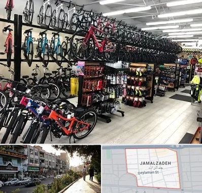 فروشگاه دوچرخه در خیابان جمالزاده