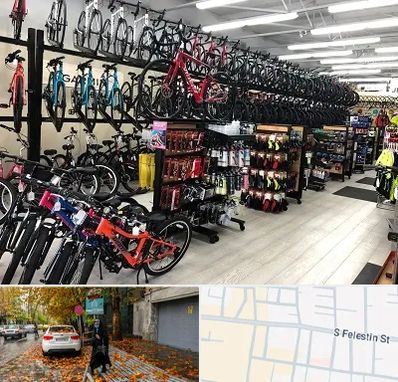 فروشگاه دوچرخه در خیابان فلسطین
