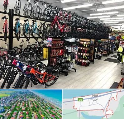 فروشگاه دوچرخه در نور