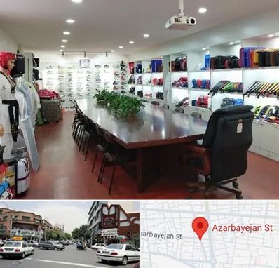 فروشگاه لوازم رزمی در خیابان آذربایجان