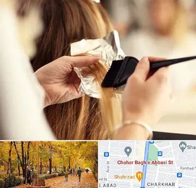 آرایشگاه رنگ و مش در چهارباغ اصفهان