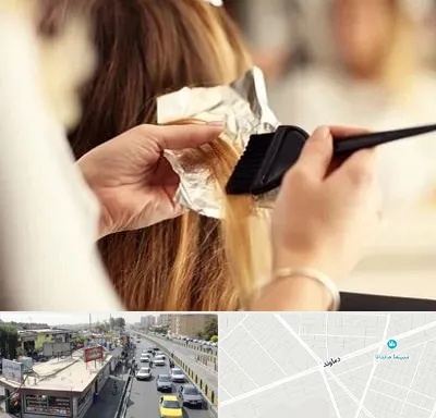 آرایشگاه رنگ و مش در خیابان دماوند