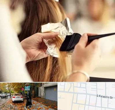 آرایشگاه رنگ و مش در خیابان فلسطین