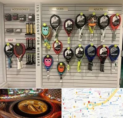 فروشگاه لوازم تنیس در میدان ولیعصر