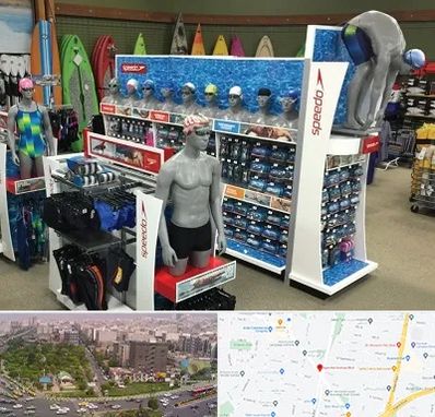 فروشگاه لوازم شنا در آیت الله کاشانی