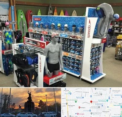 فروشگاه لوازم شنا در میدان حر