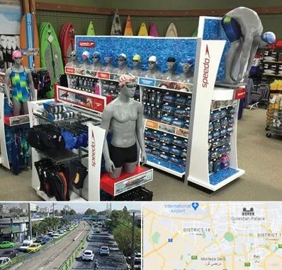 فروشگاه لوازم شنا در جنوب تهران 