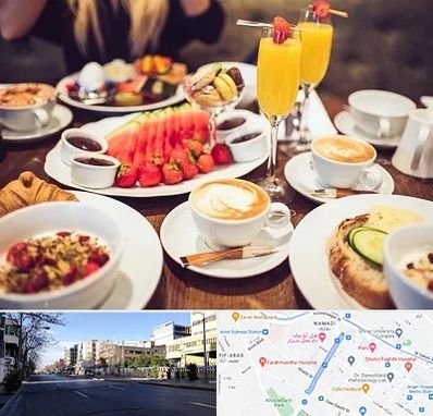 صبحانه سلف سرویس در خیابان ملاصدرا شیراز