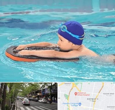 کلاس شنا در ظفر