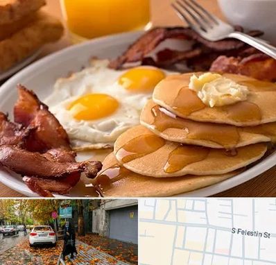 کافه صبحانه در خیابان فلسطین