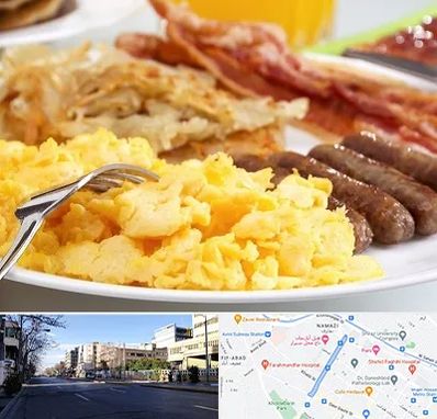 رستوران صبحانه در خیابان ملاصدرا شیراز