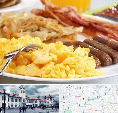 رستوران صبحانه در میدان شهرداری رشت