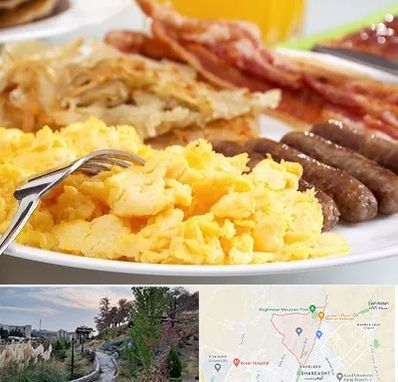 رستوران صبحانه در باغستان کرج