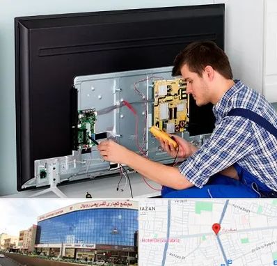 تعمیر تلویزیون در نصف راه تبریز