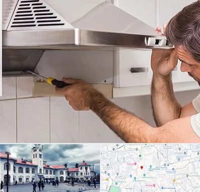 تعمیر هود در میدان شهرداری رشت