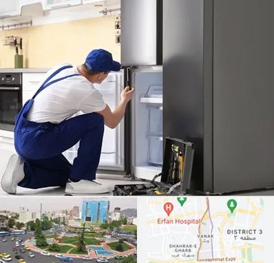 سرویس یخچال در ونک 