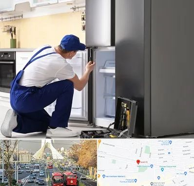 سرویس یخچال در خیابان آزادی