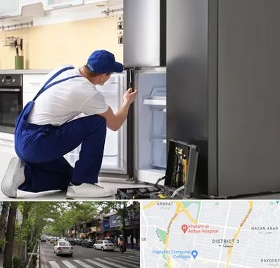 سرویس یخچال در ظفر 
