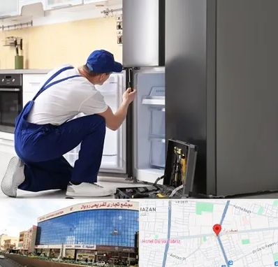 سرویس یخچال در نصف راه تبریز