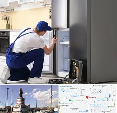 سرویس یخچال در کارگر جنوبی