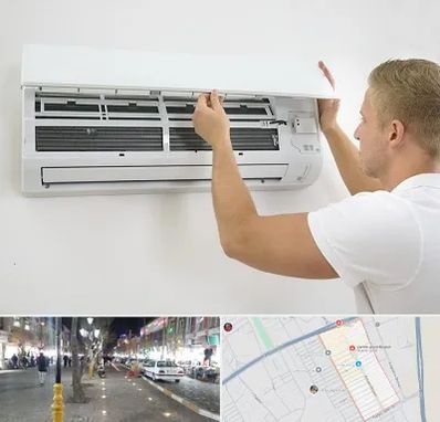 نصاب کولر گازی در باغ فیض اسلامشهر