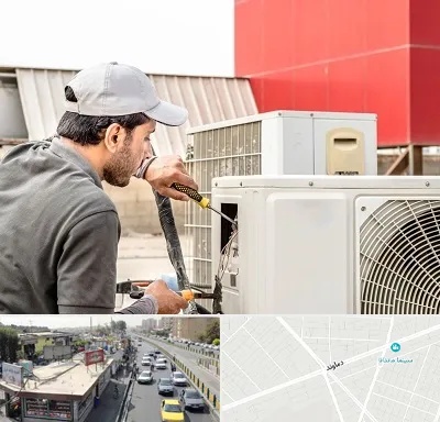 نصاب کولر آبی در خیابان دماوند