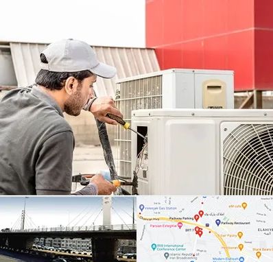 نصاب کولر آبی در پارک وی 