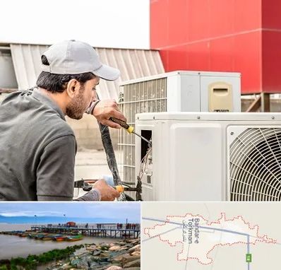 نصاب کولر آبی در بندر ترکمن