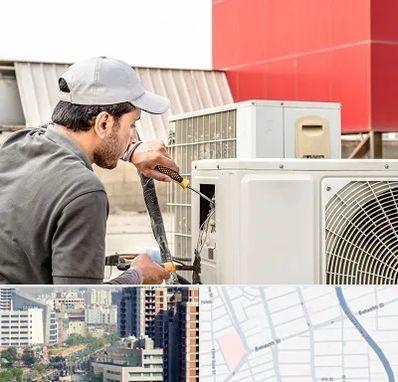 نصاب کولر آبی در خیابان بهشتی