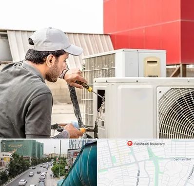 نصاب کولر آبی در بلوار فرحزادی